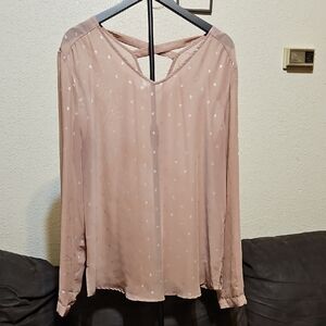 Maurices Blush Blouse with Subtle Pattern